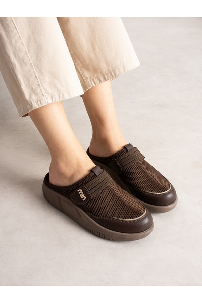 ALEMDAR AYAKKABI Londo Brown Anorak Women's Slippers