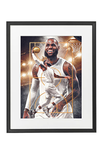 Boomah Accessories LeBron James Basketball Poster with Frame 50x40cm