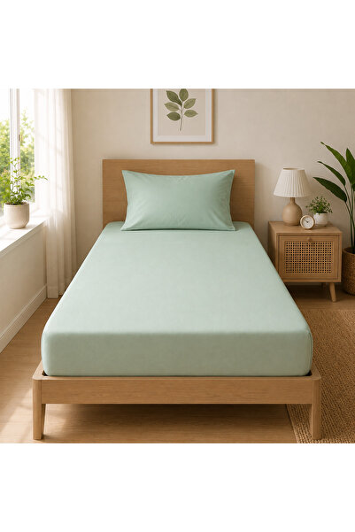 MundoLindo Elastic Sheet Set for Single Bed, 100% Cotton, Pillowcase Included