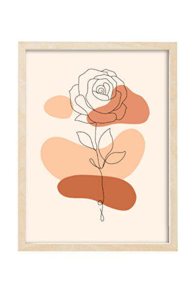Boomah Accessories Rose Flower Boho Style, Mid Century, Home Décor Wall Art P...
