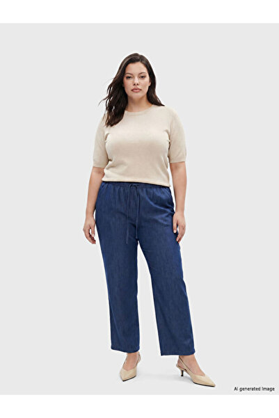 LC Waikiki I Beli Corded Wide Leg Women's Jean Trousers from Freezen Store