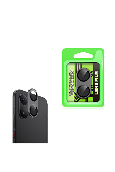 noktaks Poco X8 Pro Max Compatible Camera Lens Protector Cl-07 T41765 - Black