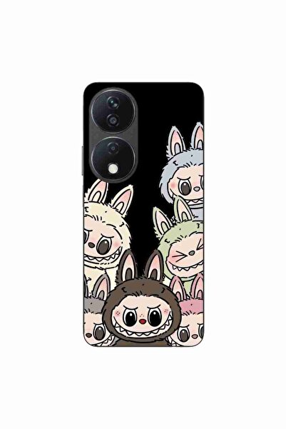 OEM Husa compatibila cu Honor X7b Silicon Gel Tpu Model Labubu Pattern Black