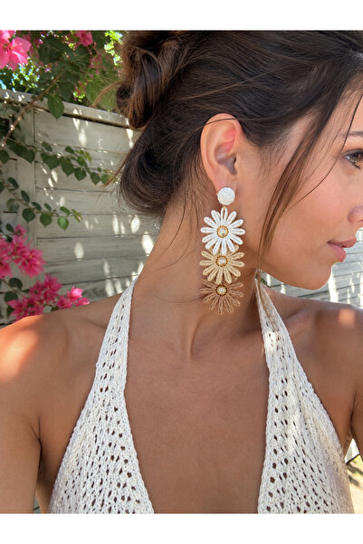 ANOUSH Cercei statement cu design floral AURORA Floare