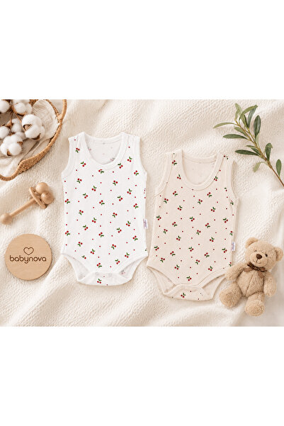 babyist • 100% Cotton Premium Cherry Patterned Baby Bodysuit
