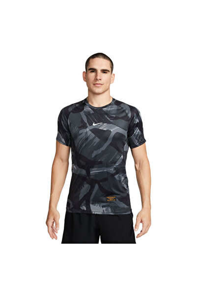Nike Bărbați& # x27;s Tricou Dri-FIT Slim cu mânecă scurtă, Camo AOP, XL