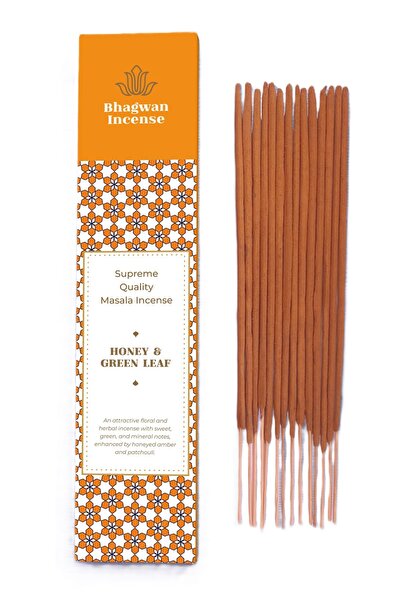 Bhagwan Incense Miere și Frunze Verzi - bețișoare parfumate masala naturale p...