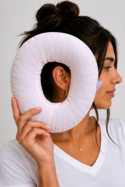 moonzy - minimalist & cozy Piercing Yastığı – Damla Model , Pamuk Kumaş Ağrıy...