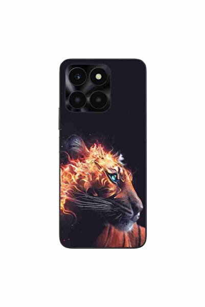 OEM Husa compatibila cu Honor X6a Silicon Gel Tpu Model Flameborn Tiger