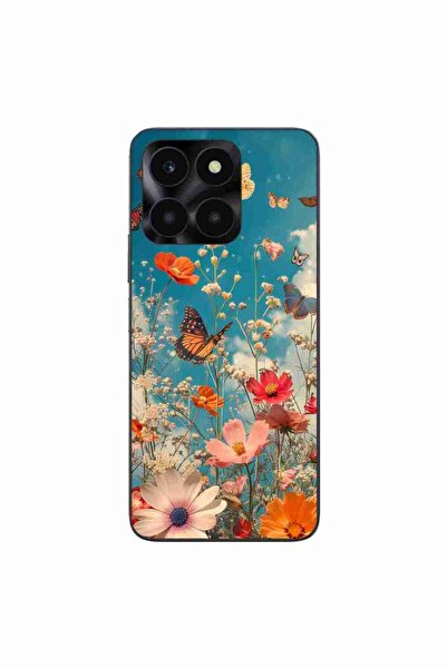 OEM Husa compatibila cu Honor X6a Silicon Gel Tpu Model Flori si Fluturi