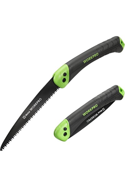 Workpro Pruning Saw, Folding Hand Saw with Secure Lock, Bi-Metal D6A+M2 Saw B...