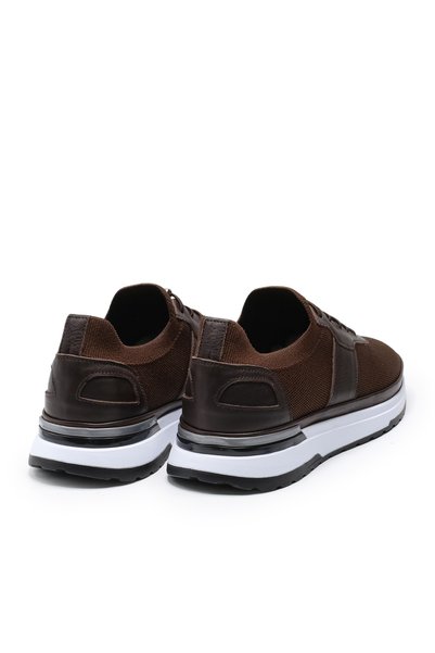Ferrier Vieste Brown Knitwear Men's Sneaker Casual Shoes Leather Lined