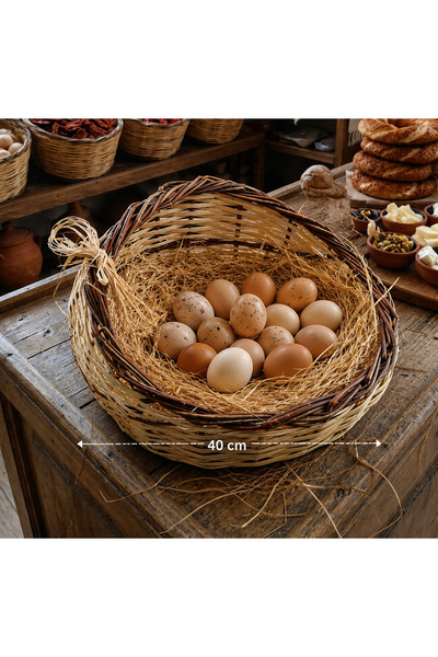 Greenosier Egg Tray Basket (with Straw) Deli Grocery Tray Basket