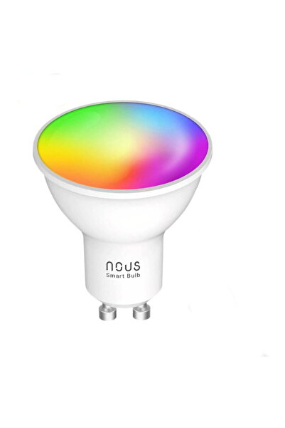 Nous Bec LED inteligent P8 RGBW, Wi-Fi, GU10, 4.5W, 350 lm, Alb și Culori, Co...