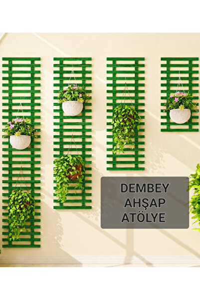 DEMBEY AHŞAP ATÖLYE Duvar Saksılık Duvar Çiçeklik Ahşap Saksılık 4lü Merdiven...