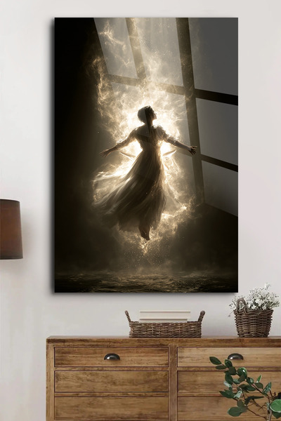 TAULART Light Energy and Female Silhouette Modern Art Wall Decor Unbreakable ...