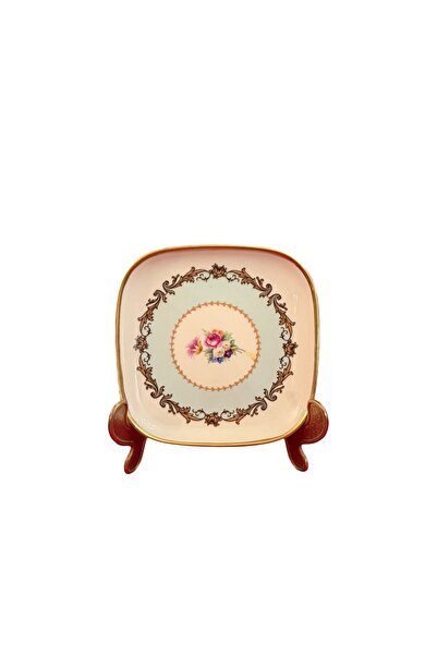 Fransız Limoges Limoges Hand-Painted Decorative Plate - 22 cm X 22 cm
