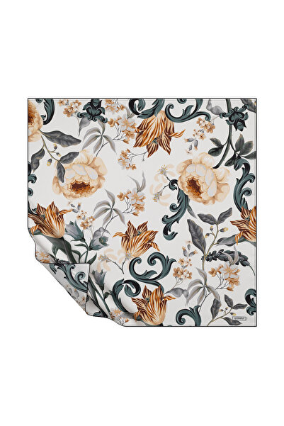 ipekevi Cream Menthol Silk Scarf 1950