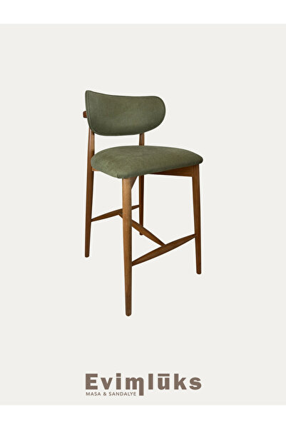 Evimluks Home Decor Polo Modern Ahşap Kolsuz Bar Sandalye