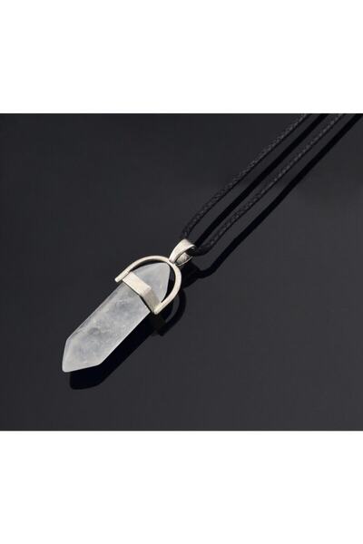 Zodyak Doğal Taş Unisex Quartz Natural Stone Necklace - DGK0011