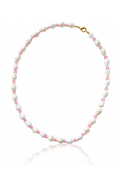 Goche Natural White Seashell Summer Necklace - Women's Bohemian Beach Accessory