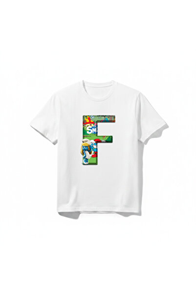 URBANTRENDSTORE Smurfs Initials Themed Unisex Girls and Boys Cycling Round Ne...