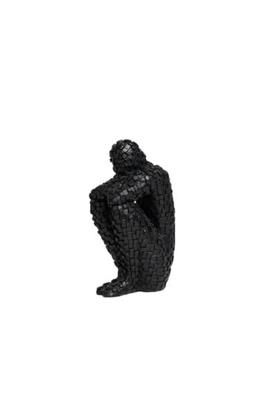 OEM Figurină mozaic, Modelul Gânditorului, decorațiune interioară, 20.5x15.5x...