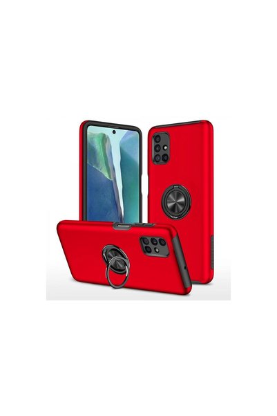 Ethab Ticaret Glb-Stl41414 Samsung Galaxy M51 Case Elite Cover with Ring - Red