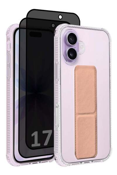 CATANES 3 Packs Finger Grip Clear Case Cover for iPhone 17- Kickstand Car Mag...