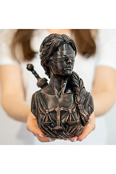 ZupZup Zodiac Goddess Libra Bust, Decorative Statuette Justice with Scales an...