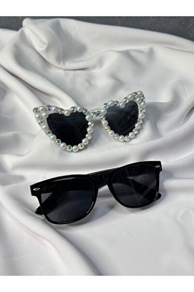Limelia Heart-Shaped Pearl and Janjan Women's and Men's Sunglasses