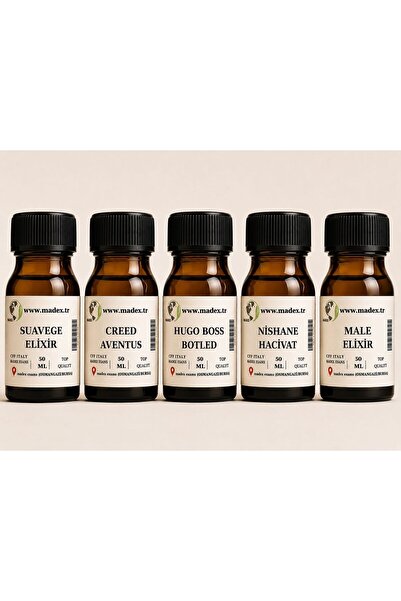 MADEX ESANS PREMIUM ERKEK PARFÜM ESANS SETİ HER BİRİ 50 ML YÜKSEK KONSANTRE İ...