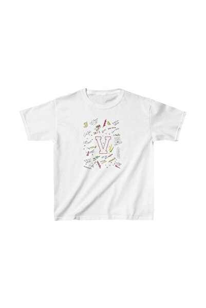 Mariposa Secret Unisex Kids Printed T-Shirt - White