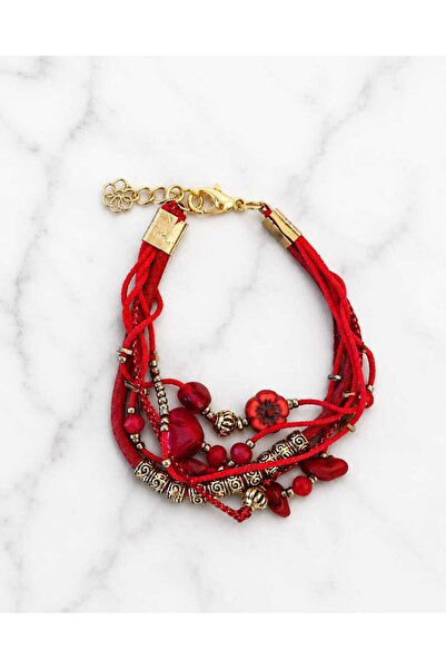 cleopatra takı aksesuar Sarmaşık Handmade Red Color Bohemian Authentic Women'...