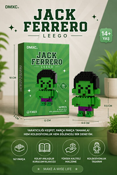 Jack Ferrero Cute Figure Mini Block Building Set – Mini Building Toy Set - Cu...
