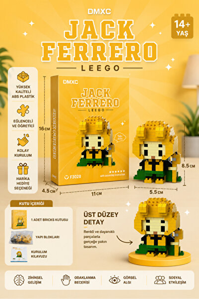 Jack Ferrero Cute Figure Mini Block Building Set – Mini Building Toy Set - Cu...
