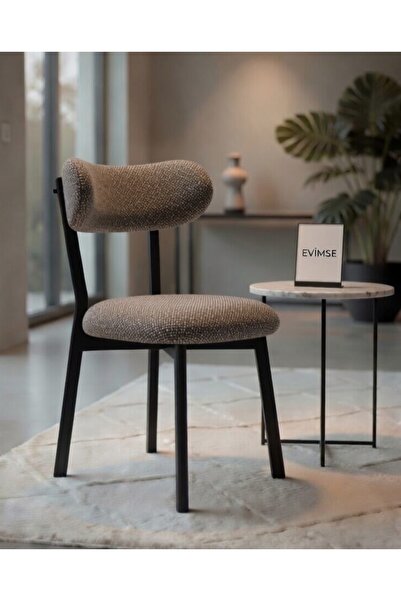 evimse mobilya Mutfak Sandalyesi Kafe Restoran Modern Buklet Kumaşlı Sandalye...