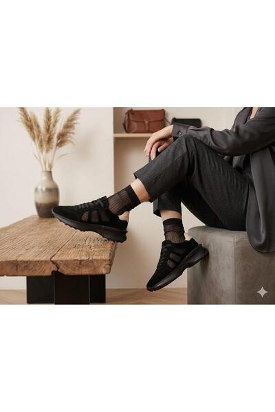 TREND Kadın Günlük Hakiki Deri Sneaker Kaydırmaz Taban Esnek Rahat Ortopedik ...