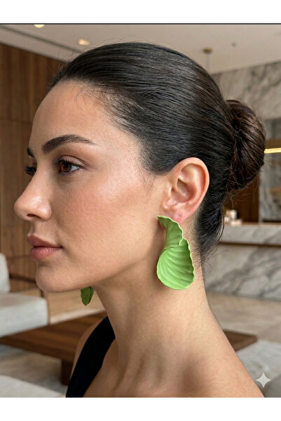 Lu Atelier Nerina Organic Formed Green Earrings |   Minimal Sculpture Design ...