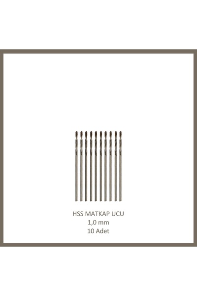 Adilon HSS Matkap Ucu 1 mm, Metal, Ahşap, Plastik için (10 Adet)