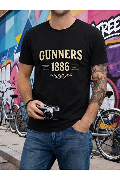bolivia's تي شيرت رجالي صيفي بطباعة عتيقة من GUNNERS 1886 - تي شيرت رجالي كاج...