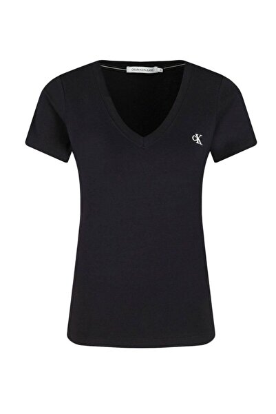 Calvin Klein Γυναικείο Slim T-shirt Μαύρο J20J213716-BAE