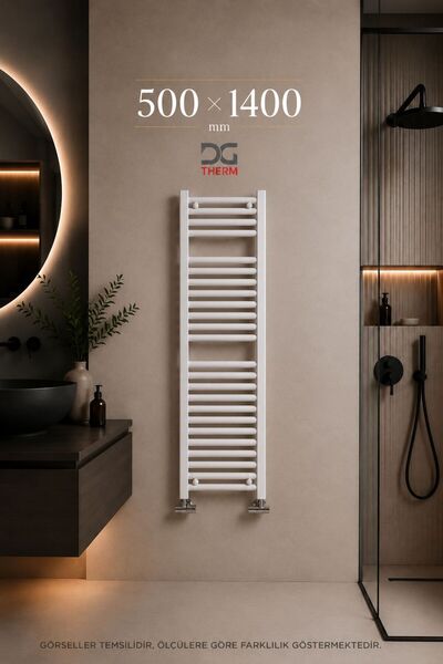 DG THERM 500*1400 Beyaz Havlupan 50*140 cm Banyo Havlupanı 20 Borulu