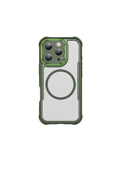 OEM Husă MagSafe din silicon TPU de top pentru iPhone 16 Pro - Verde
