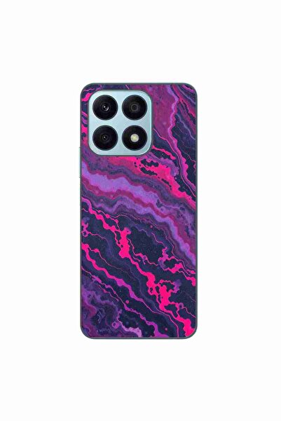 OEM Case compatible with Honor X8a Silicone Gel Tpu Model Midnight Rose Marble