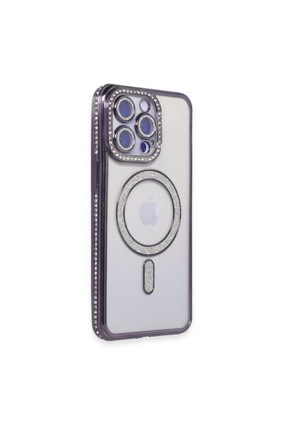 OEM Apple iPhone 15 Pro Case Joke Silvery Magneticsafe Case - Deep Purple