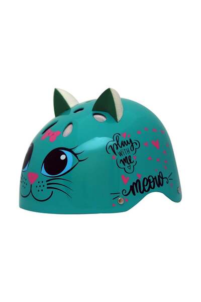 Street Jam Protective Helmet, Street Jam, Kitty Cat, Size S, Green