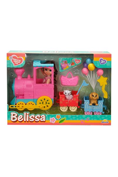 Belissa Set de joaca papusa Belissa, Trenul si animalutele dragute, Roz