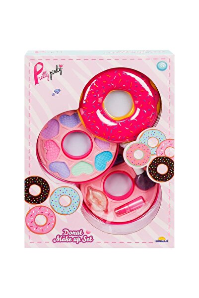 Pretty Pinky 2-tier donut-shaped makeup set,
