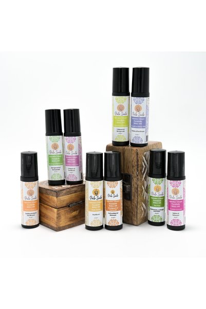 Palo Santo Amestec de uleiuri esențiale roll-on pentru calmare și purificare - 10ml - Ylang Ylang and White Sage